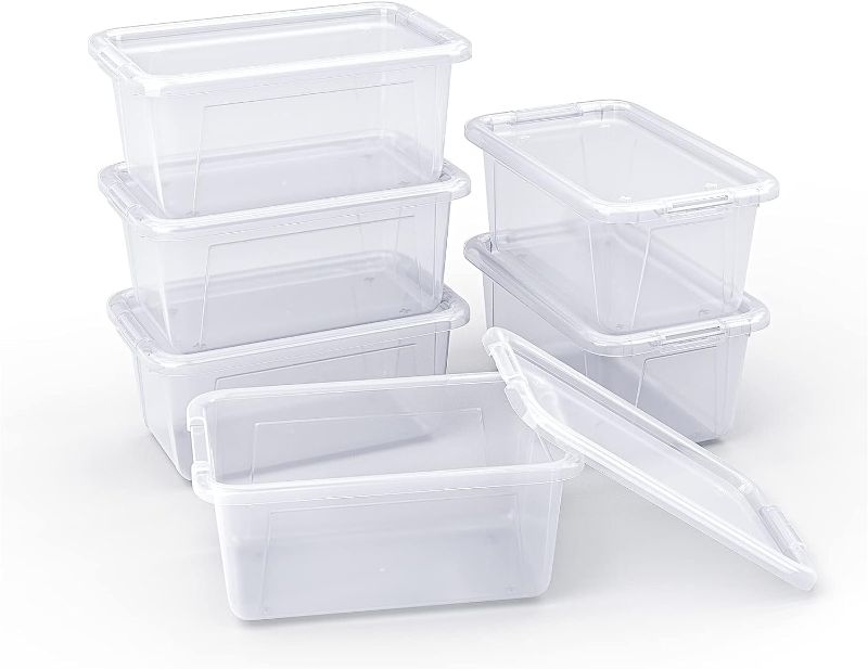 Photo 1 of  Plastic Storage Bins with Lids -10 pack 
