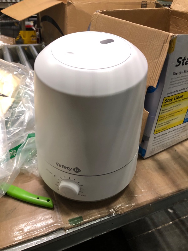 Photo 1 of Safety 1st Stay Clean Humidifier, Ultrasonic Mist, One Gallon Easy to Fill Tank, LED Light, and Filter Free
