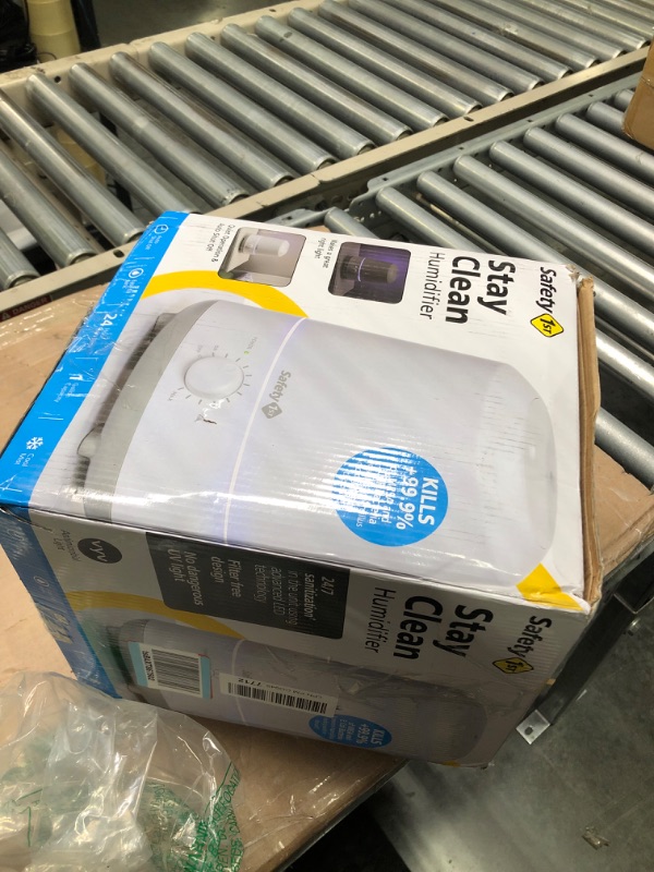 Photo 1 of Safety 1st Stay Clean Humidifier, Ultrasonic Mist, One Gallon Easy to Fill Tank, LED Light, and Filter Free