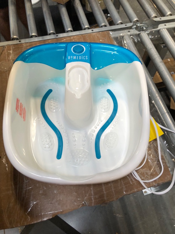Photo 1 of HoMedics Bubble Mate Foot Spa, Toe Touch Controlled Foot Bath with Invigorating Bubbles and Splash Proof, Raised Massage nodes and Removable Pumice Stone