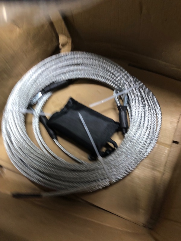 Photo 4 of CTSC 75FT 95FT 110FT 250FT Zipline Kit with Stainless Steel Spring Brake and Seat 250 FT