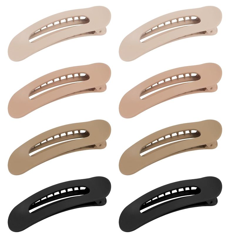 Photo 1 of ACO-UINT 8 Pack Hair Clips for Women, Flat Hair Clips Alligator Hair Clips for Styling Sectioning Non-slip Hair Claw Clips, French Clips Flat Hair Claw Clips Hair Styling Accessories for Women
