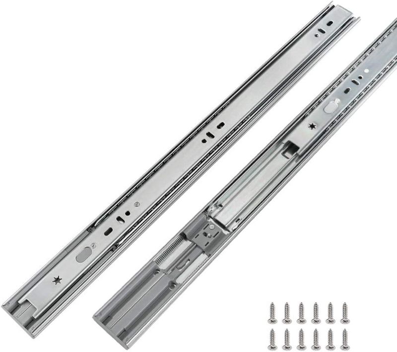 Photo 1 of 1 Pair Soft - Close Metal Drawer Slides 16 Inch Full Extension and Ball Bearing Drawer Slides - LONTAN SL4502S3-16 Drawer Slides Heavy Duty 100lb Capacity
