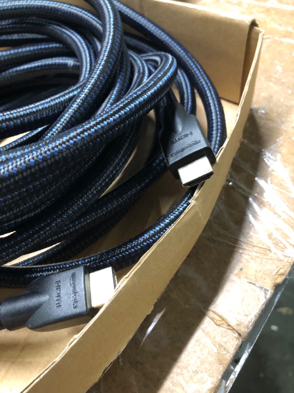 Photo 1 of Amazon Basics High-Speed, 4K Ultra HD HDMI 2.0 Cable / Cord, 60 Hz, 2160p, 48 bit, 18 Gbps, 3D, male-to-male, 0.9m (2.9ft) for Laptop 1 Black 3 Feet