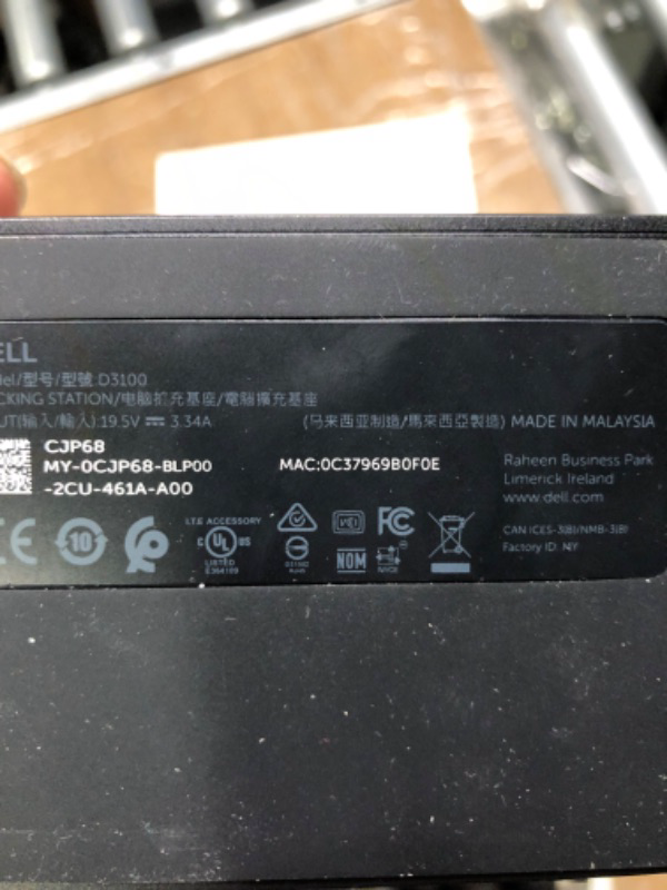 Photo 5 of Dell USB 3.0 Ultra HD/4K Triple Display Docking Station (D3100), Black