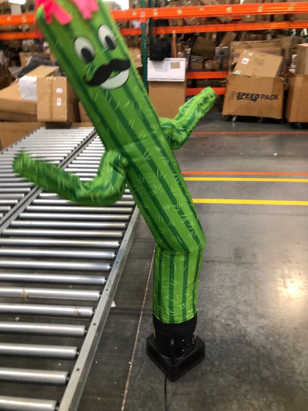 Photo 4 of LookOurWay Air Dancers Inflatable Tube Man Set - 6ft Tall Wacky Waving Inflatable Dancing Tube Guy with 9-Inch Diameter Blower - Character Themed - Cactus