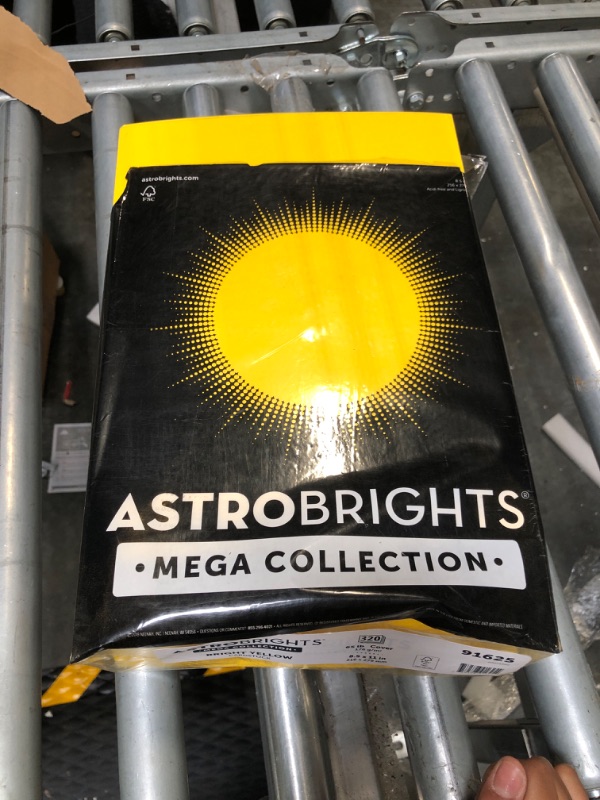 Photo 2 of Astrobrights Mega Collection, Colored Cardstock, Bright Yellow, 320 Sheets, 65 lb/176 gsm, 8.5" x 11" - MORE SHEETS! (91625) (Pack of 2) 320 Count (Pack of 2) Cardstock759598916254
