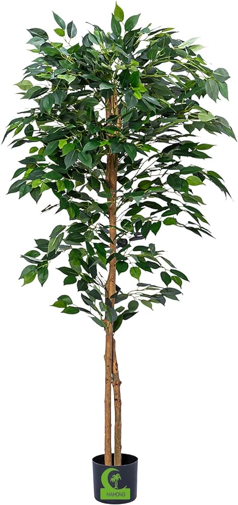 Photo 1 of AIHONG 5FT Artificial Ficus Trees with Realistic Leaves and Natural Trunk