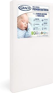 Photo 1 of Graco Premium Crib & Toddler Mattress – GREENGUARD Gold Certified, CertiPUR-US Certified Foam, Machine Washable, Water-Resistant and Removable Cover, Fits Standard Full-Size Crib and Toddler Bed