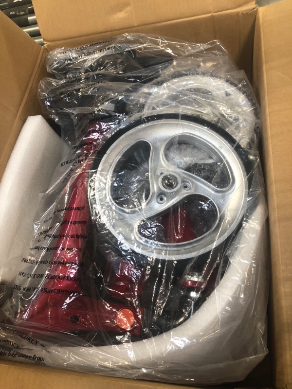 Photo 1 of Healconnex Luxury Rollator Walkers for Seniors-Bulit-in Cable Rollator Walker with Seat, 10"Large Wheels,Aluminium Lightweight Senior Walker with Soft Rubber Handle,Padded Seat and Backrest RED
