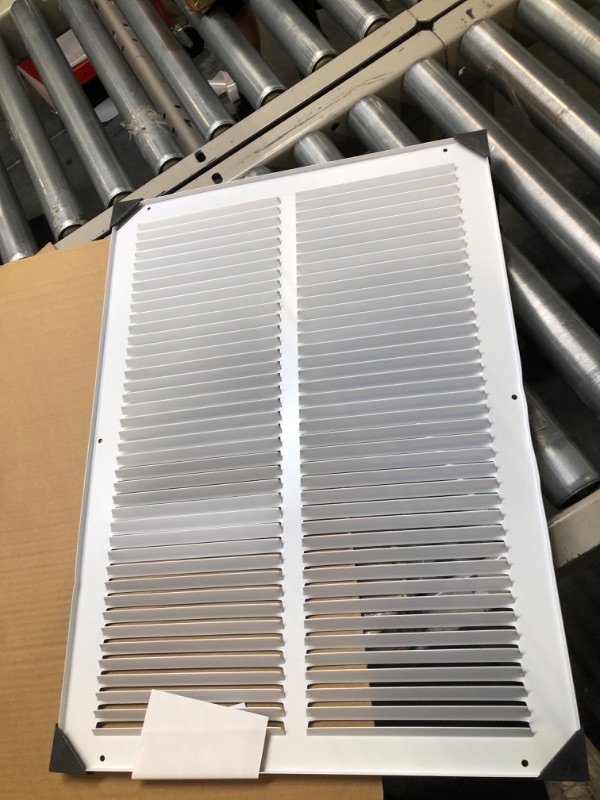 Photo 3 of 14"w X 20"h Steel Return Air Grilles - Sidewall and Ceiling - HVAC Duct Cover - White [Outer Dimensions: 15.75"w X 21.75"h] 14 X 20 White