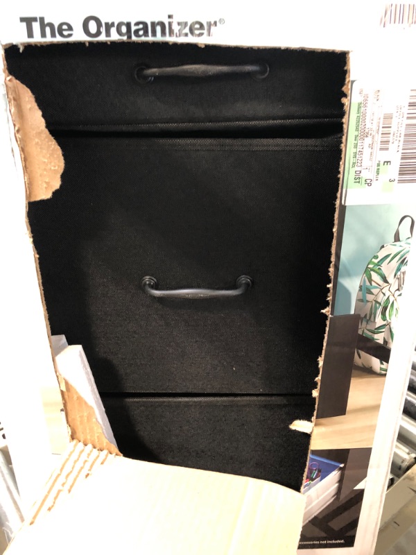 Photo 3 of Filing Cabinet 18 W 3-Drawer Organizer File Black