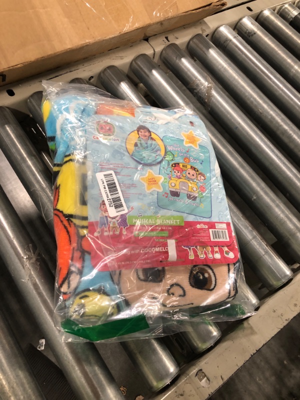 Photo 1 of CoComelon Musical Warm, Plush, Throw Blanket That Plays The Theme Song - Extra Cozy and Comfy for Your Toddler, Blue Musical Blanket