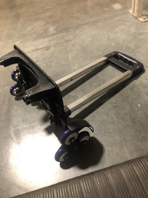Photo 6 of Backpack Hand Truck YUB Wheeled Cart Trolley Hand Aluminium Alloy Folding Trolley Cart for Schoolbag Black With Six Wheels