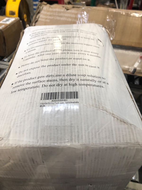 Photo 1 of 3 Inch Gel Memory Foam Mattress Topper Queen Size, Cooling Mattress Pad Cover for Back Pain, Bed Topper with Removable Bamboo Cover?Soft & Breathable
