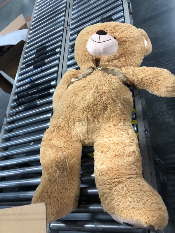 Photo 1 of MorisMos Giant Teddy Bear Stuffed Animal 4ft, Big Teddy Bear Plush for Baby Shower, Life Size Stuffed Bear Gifts for Kids, Girls, Girlfriend, Women on Valentine, Christmas, Birthday?Light Brown?