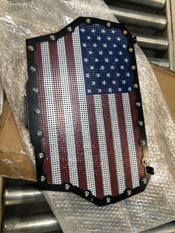 Photo 2 of Xprite Black Steel Grille with U.S. Flag Mesh Grill for 2017-2018 Polaris RZR 1000 XP Turbo G2-FLAG