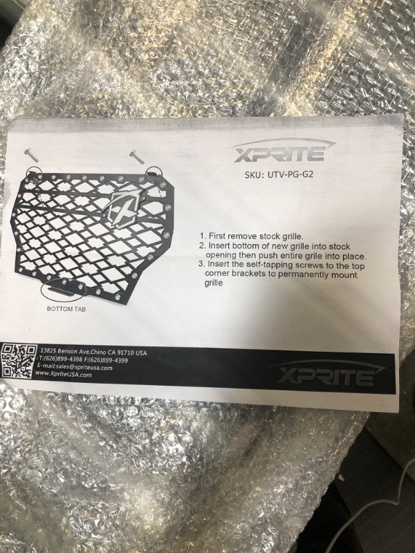 Photo 4 of Xprite Black Steel Grille with U.S. Flag Mesh Grill for 2017-2018 Polaris RZR 1000 XP Turbo G2-FLAG