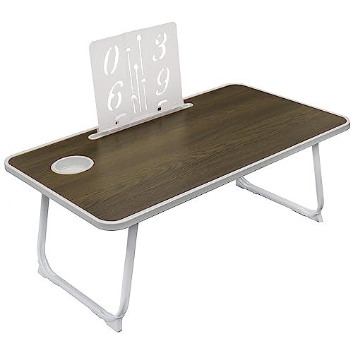 Photo 1 of [28' X 16'] Extra Large Foldable Laptop Table for Bed, Floor Desk - Great for Eating, Study, Computer Use & Writing (Brown)