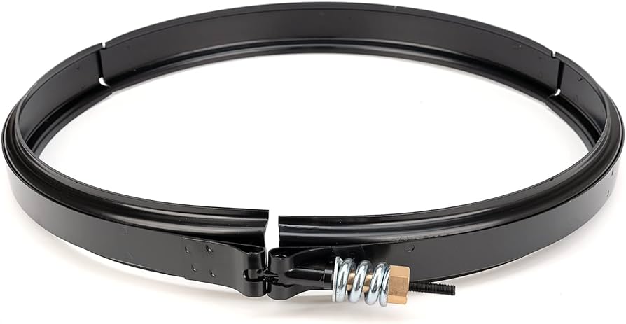 Photo 1 of 190003 Tension Control Clamp Kit Replacement for Pool and Spa Filter, for FNS Series, Quad DE Series Filter Pumps, 23-1/4" Length,Black