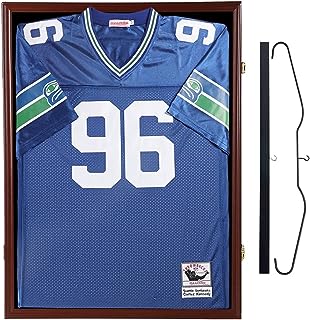 Photo 1 of Jersey Display Frame Case Large Frames Shadow Box Lockable with UV Protection Acrylic Hanger and Wall Mount Option for Baseball Basketball Football Soccer Hockey Sport Shir