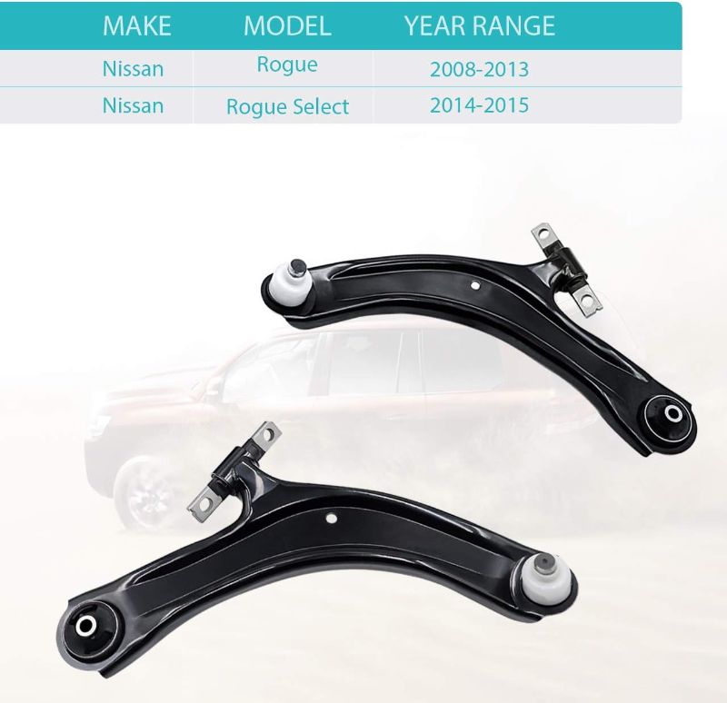 Photo 1 of Front Lower Control Arms with Ball Joint Bushing 2pcs Compatible with 2008-2013 Nissan Rogue 2014-2015 Nissan Rogue Select RK621452 RK621453