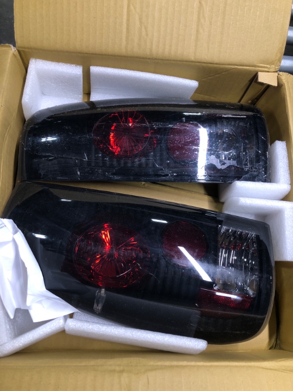 Photo 3 of AUTOSAVER88 Tail Lights Compatible with 1997-2003 Ford F-Series F150 (Fits Styleside Models ONLY), 2004 F150 Heritage, 1999-2007 Ford F-250 F-350 F-350 Super Duty Pickup Truck, Black Smoke Taillights Smoke Lens tail light