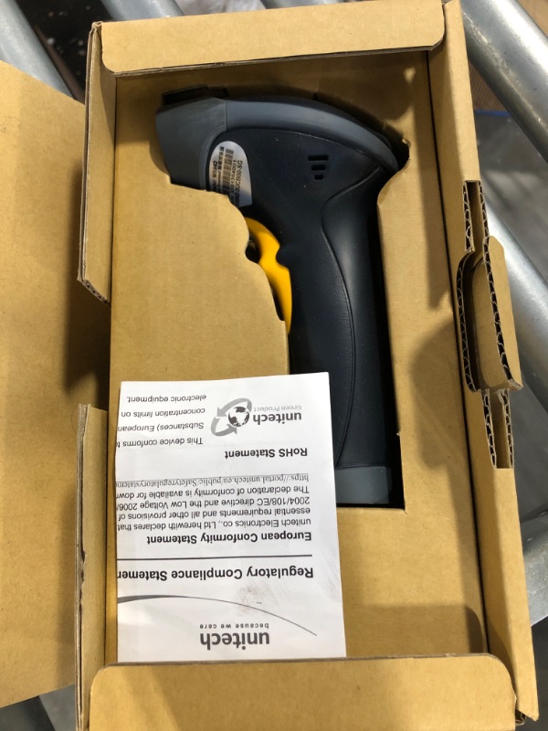 Photo 1 of TEEMI Wireless Barcode Scanner with Optional Stand Handheld Automatic 1D Laser Rechargeable Bar Code Reader for Windows PC Mac OS Linux Plug and Play (No Stand)