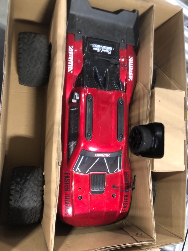 Photo 4 of ARRMA RC Truck 1/10 VORTEKS 4X2 Boost MEGA 550 Brushed Stadium Truck RTR (Batteries and Charger Not Included), Red, ARA4105V4T1
