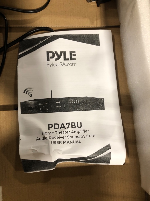 Photo 4 of Pyle - PDA7BU (Black) - 5 Channel Rack Mount Bluetooth Receiver, Home Theater Amp, Speaker Amplifier, Bluetooth Wireless Streaming, MP3/USB/SD/AUX/FM Radio, 200 Watt, with Digital ID3 LCD Display 5 channel amplifier