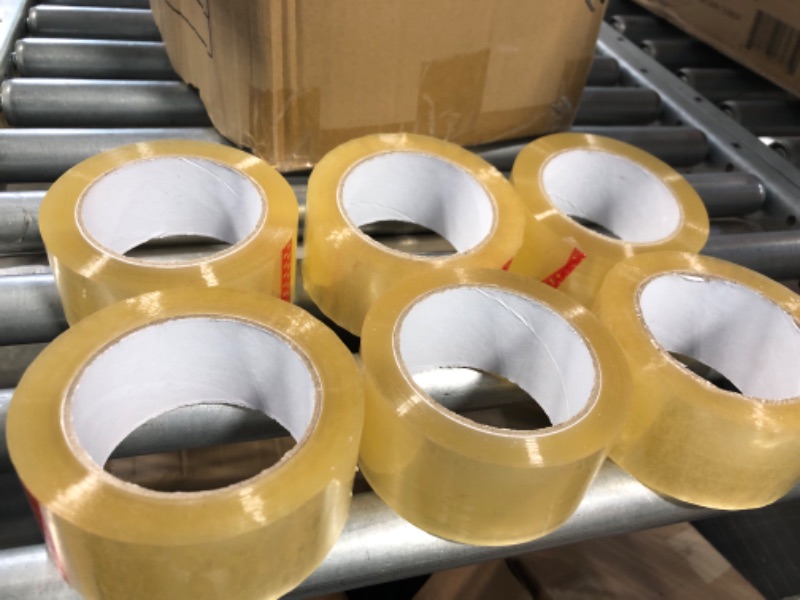 Photo 1 of Awepackage Clear Packing Tape 2 in 110 Yards 2Mil Thickness Carton Sealing Tape (6)