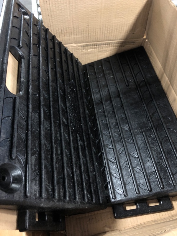 Photo 3 of 4" Inch Driveway Curb Ramp, Heavy Duty Rubber Ramps Perfect for Sidewalk, Low Cars, Curb Ramps for Motorhome, Truck, Shed Ramps, Pets & Wheelchair Threshold Ramp (4" Pack of 2)