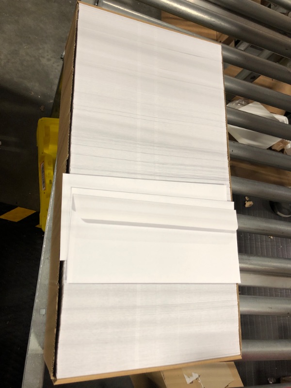 Photo 3 of 1000#10 Envelopes Letter Size - Self Seal Security Mailing Envelopes -Business White Tinted Peel and Seal -Pack Windowless, Legal Size Regular Plain Envelopes 4-1/8 x 9-1/2 Inches - 24 LB 1,000 Count