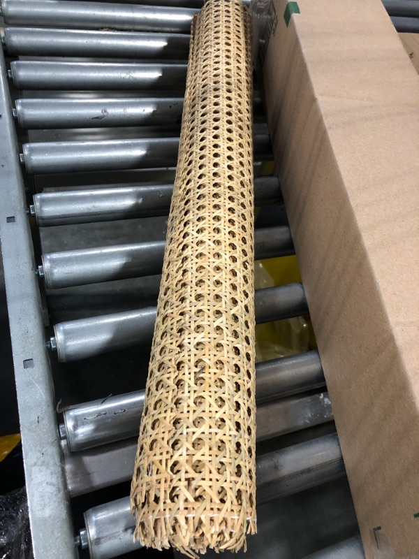 Photo 3 of 24" Width Natuaral Rattan Webbing for Caning Projects |24" W x 2 ft L | Pre - Woven Open Mesh Cane - Cane Webbing Sheet- Natural Rattan Cane Webbing roll (2 FEET)