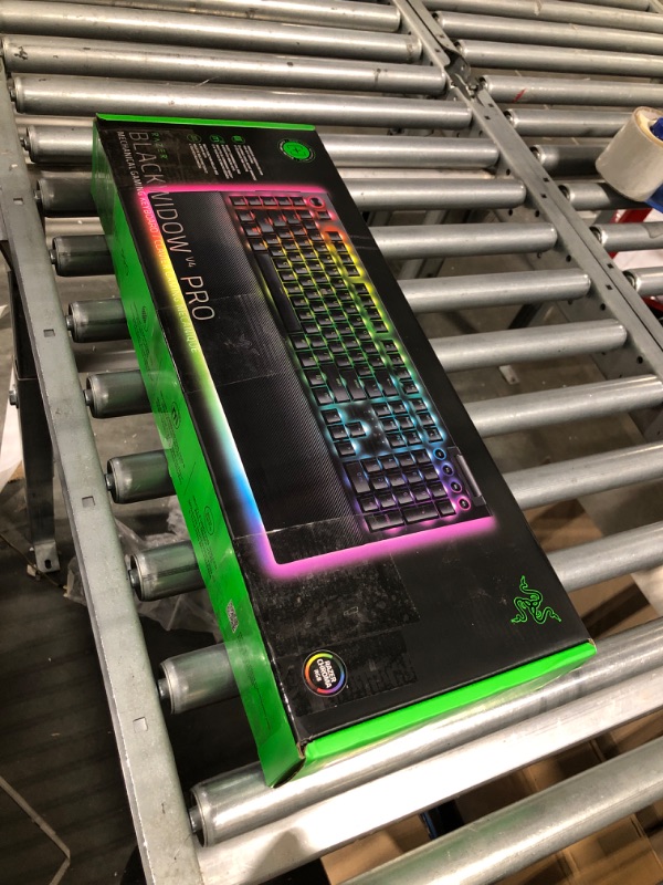 Photo 3 of Razer BlackWidow V4 Pro Wired Mechanical Gaming Keyboard: Green Mechanical Switches Tactile & Clicky - Doubleshot ABS Keycaps - Command Dial - Programmable Macros - Chroma RGB - Magnetic Wrist Rest Green Switches - Tactile & Clicky