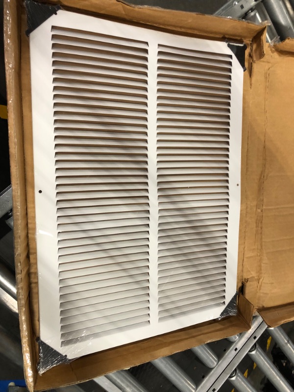 Photo 4 of 16"w X 22"h Steel Return Air Grilles - Sidewall and Ceiling - HVAC Duct Cover - White [Outer Dimensions: 17.75"w X 21.75"h] 16 X 22 White