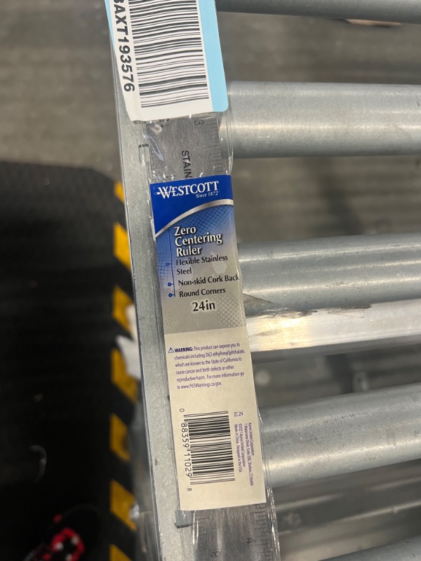 Photo 1 of Westcott Stainless Steel Ruler, Zero Center, 24" (ZC-24)