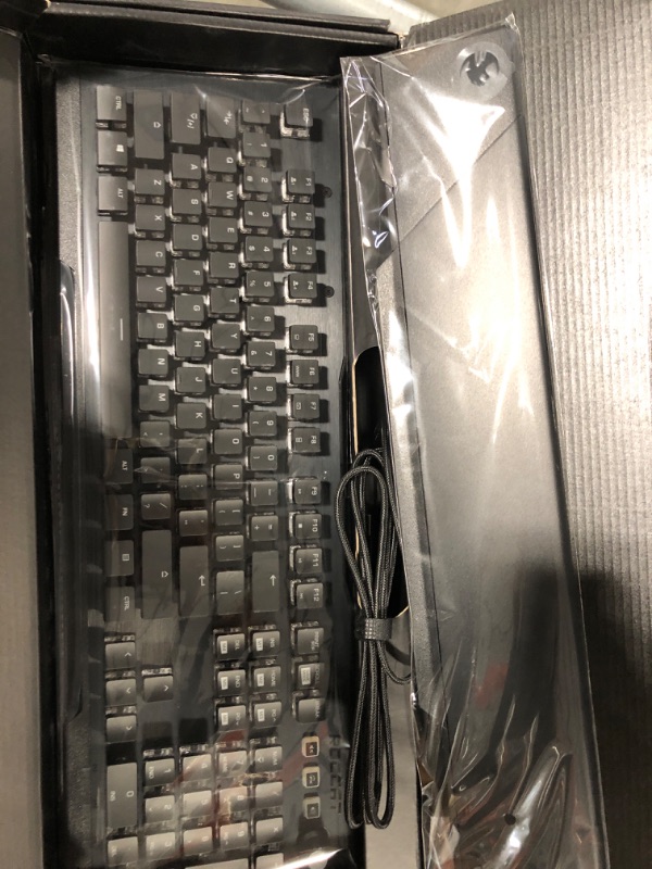 Photo 3 of ROCCAT Vulcan 121 Mechanical PC Tactile Gaming Keyboard, Titan Switch, AIMO RGB Backlit Lighting Per Key, Anodized Aluminum Top Plate and Detachable Palm/Wrist Rest, Black Brown Switches Keyboard