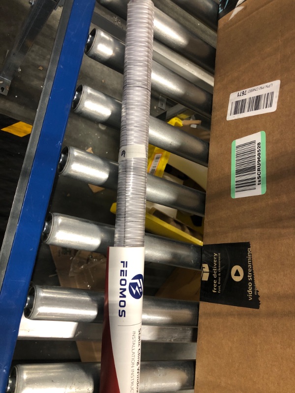 Photo 3 of FEOMOS Frosted Reeded Glass Film, Window Privacy Film, Decorative Window Decals, 3D Glass Stickers for Window Door Cabinet Non Adhesive 23.6 x 78.7 inches