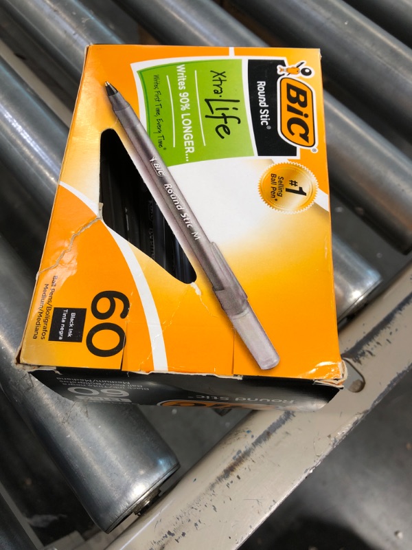 Photo 2 of BIC Medium Round Stick Ballpoint Stick Pen Black Ink (60-Pack)