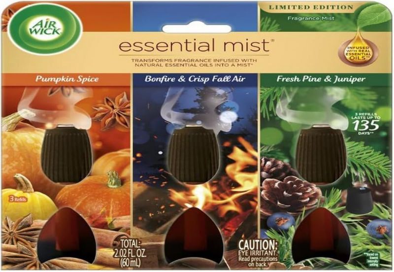 Photo 1 of Air Wick Essential Mist – Triple Refill Multi-fragrance Pack Fall, 3 Refills