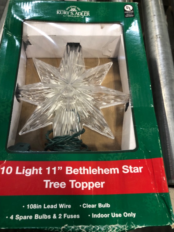 Photo 2 of 10 Light Bethlehem Star Treetop Kurt Adler