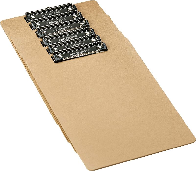 Photo 1 of  6 Pack Hardboard Office Clipboards Low Profile Clip Standard A4 Letter Size, ECO Friendly 6pack