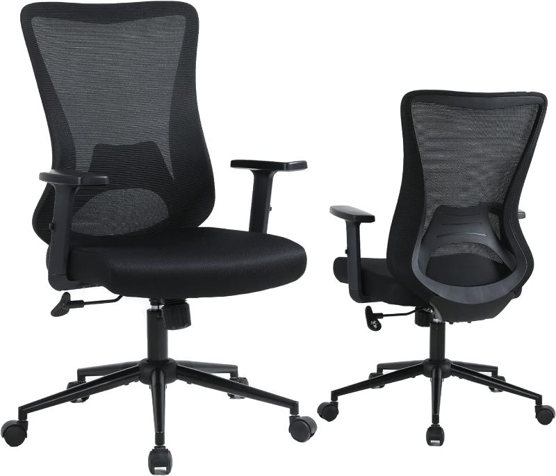 Photo 1 of ralex-chair Office Chair Ergonomic Desk Chair Comfort Height with Wheels?Lumbar Support Mesh Swivel Computer Home Office Study Task Chair(5017) (Black)