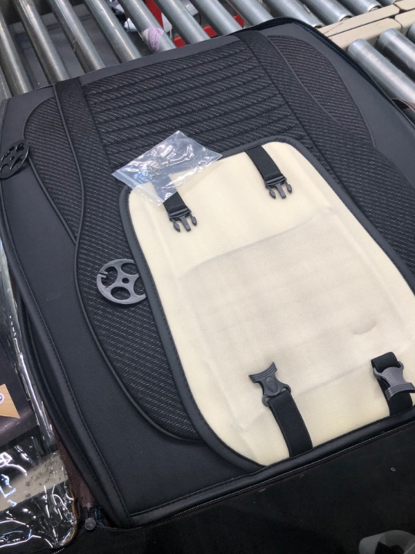 Photo 1 of OASIS AUTO Ford F150 F250 F350 Accessories Seat Covers 2009-2025 Custom Fit Leather Truck Cover Protector F-150 F-250 F-350 Crew Double Super Extended Cab (Front Bucket Pair, Inky) FF-01 Front Pair Inky