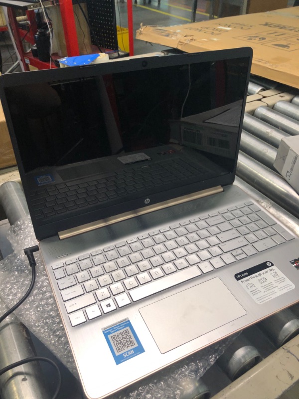 Photo 4 of ***NEEDS NEW BACKLIGHT 
HP 2022 15.6" FHD Business Laptop, AMD Ryzen 5-5625U Processor, 8GB RAM, 256GB PCIe SSD, AMD Radeon Graphics, HD Webcam, HDMI, Bluetooth, Wi-fi, Win 11, Gold, 32GB SnowBell USB Card 8GB | 256GB PCIe SSD Rose Gold