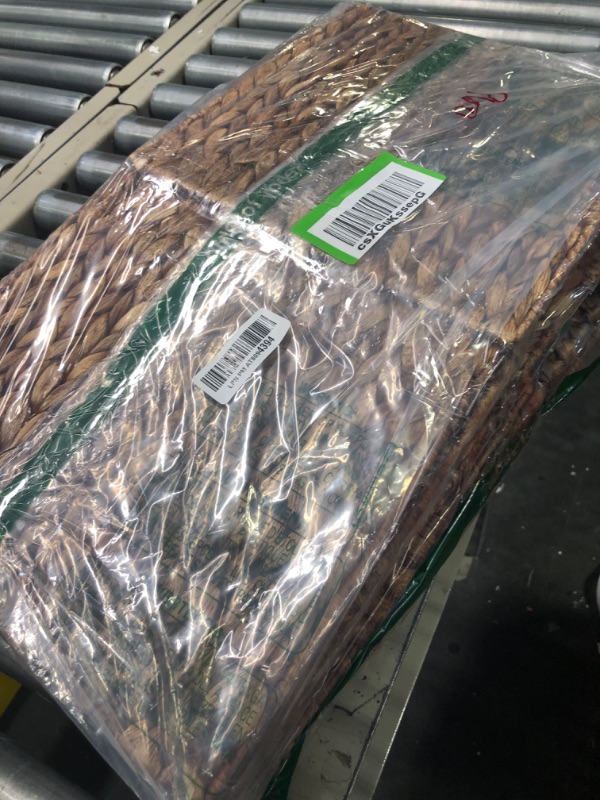 Photo 1 of 3 pack wicker storage bins with lids