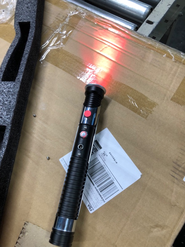 Photo 3 of AEDDY Smooth Swing Lightsaber, RGB Dueling Lightsaber, Metal Handle 16 Colors Sounding Lightsaber, Rechargeable (Black)