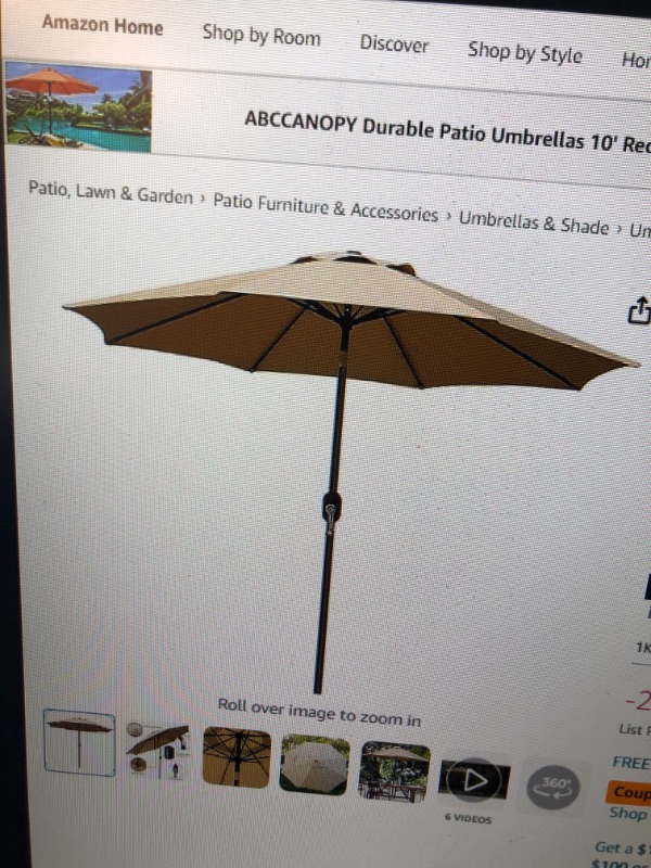 Photo 1 of 

Roll over image to zoom in






6 VIDEOS

Blissun 9' Outdoor Market Patio Umbrella with Push Button Tilt and Crank, 8 Ribs (Tan)
