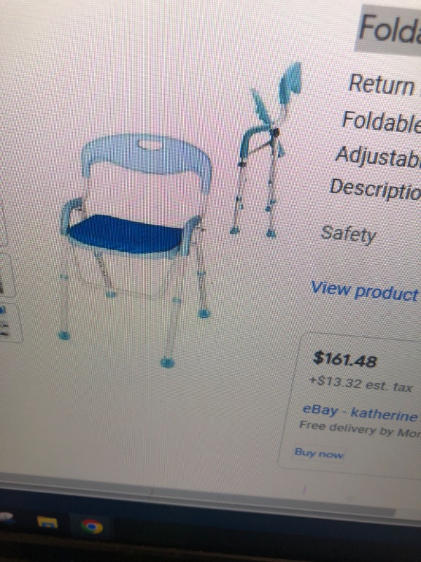 Photo 1 of 
Foldable Shower Chair, Blue Foldin